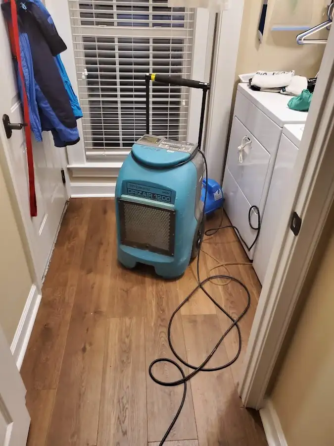 Commercial dehumidifier deployed for Flood Damage Cleanup in Cherryville
